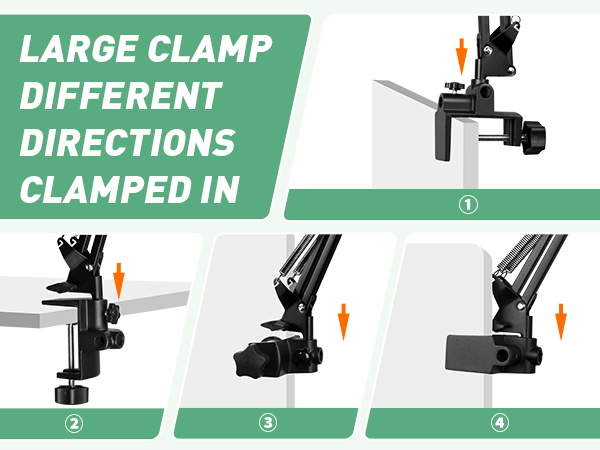12x magnifying glass with light hands free magnifying Horizontal vertical different directions clamp