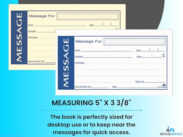 message book, 2 part carbonless message book, sticky message book