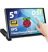 iPistBit 5 Inch Raspberry Pi Touchscreen, 800x480 DSI IPS LCD Display, 5-Point Touch Capacitive S...
