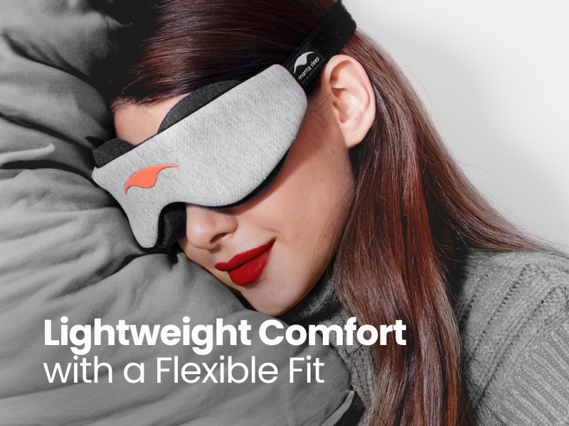 lightweight comfort for side sleepers thanks to the over-the-ear head strap