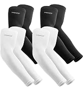 YQXCC 4 Pairs Arm Sleeves for Men Women, UPF 50 UV Sun Protection Cooling Sports Compression Slee...