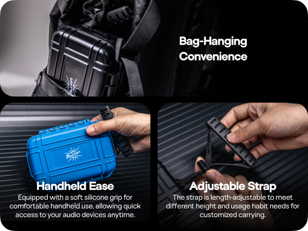 Linsoul Kiwi Ears SONICAP Waterproof Earbud Case,Hard Protective IEM Storage Box with EVA Lining