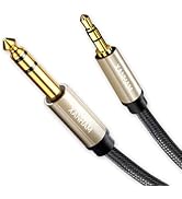 XANHAM 3.5mm to 1/4 Stereo Audio Cable 6.6 Feet /2M, 1/8" to 6.35mm 1/4" TRS Male Aux Cord Double...