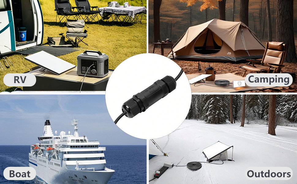 Network Cable Extension Adapter for Starlink, Industrial Outdoor IP68 Network Docking Connector