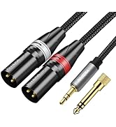 RIVIERA 6FT/1.8M 1/8 TRS 3.5mm Stereo to Dual XLR Male Y-Splitter Cable Interconnect Breakout Pat...