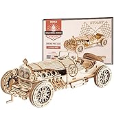 ROKR 3D Wooden Puzzle for Adults-Mechanical Car Model Kits-Brain Teaser Puzzles-Vehicle Building ...
