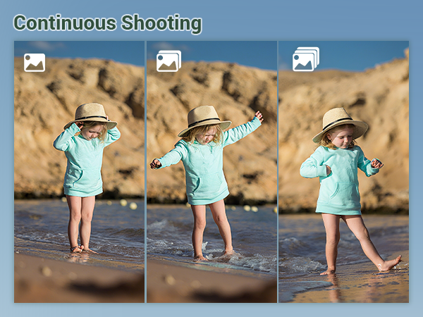Continuous Shooting Point and Shoot digital camera for kids