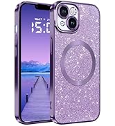 AVESEXTOL Glitter for iPhone 14 Case, Cute Bling Phone Case iPhone 14 6.1" [Compatible with MagSa...