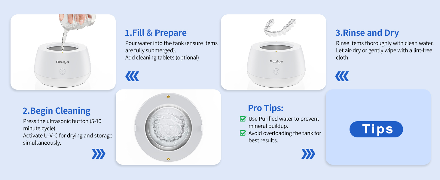 Ultrasonic denture cleaner