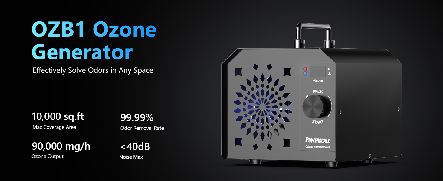 PowerScale Ozone Generator 90000mg/h OZB1 Commercial Ozone Machine Odor Removal
