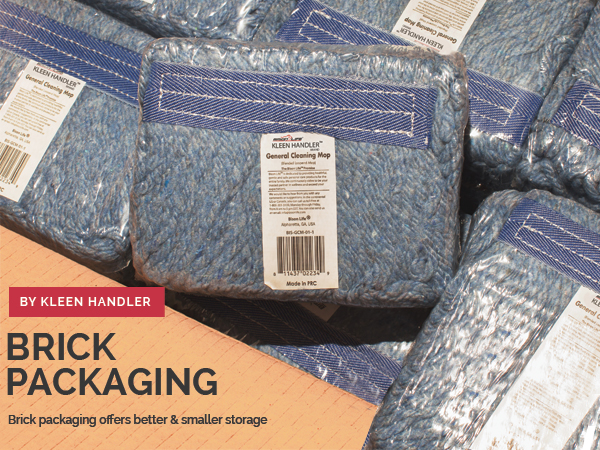 brick packaging for easy storage and shipping ability cost effective and efficient shipping mophead