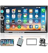 Podofo Car Stereo 2 Din Car Radio 7 Inch MP5 Player with HD Touch Screen Digital Display Bluetoot...