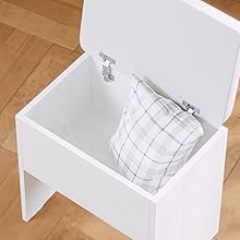vanity set with mirror and stool