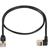 SinLoon 90 Degree Cat8 Ethernet Cable, High Speed 40Gbps 2000Mhz Network Cord, with Gold Plated P...