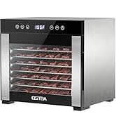 OSTBA Food Dehydrator, 8 Stainless Steel Trays, 95–165? Adjustable Temperature, 48h Digital Timer...