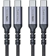SUMPK USB C to USB C 6ft 2 Packs, 100W C to C Fast Charging Cable, Type C 3.1 Gen 2 10GBbps High ...