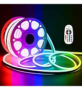 Aclorol RGB Neon Lights AC110V-130V 82FT Neon LED Strip Lights Neon Rope Light Flexible Color Cha...