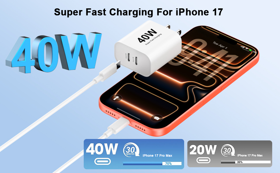 Super fast charger for iPhone 17
