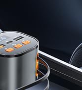 SUPERONE Bluetooth 5.3 Car Adapter with Retractable Charger PD 30W, FM Transmitter Radio Receiver...