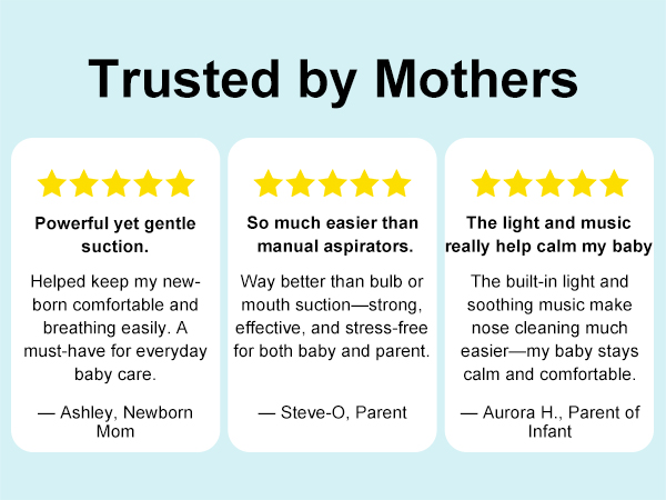 Parents trust this electric nasal aspirator for gentle and effective baby care