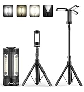 CAVN Rechargeable Camping Lights with Stand 6.5 ft Max Height, Portable Cordless LED Work Light 2...