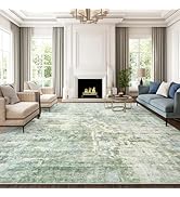 Soalmost Abstract Rug 8x10 Large Living Room Rugs Neutral Modern Washable Area Rugs for Bedroom D...