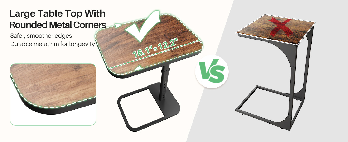 Round Corner End Table