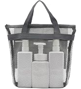 ASBEFORE Mesh Shower Caddy, Portable Shower Bag, Quick-Dry Hanging Caddy Bath Organizer with Zipp...