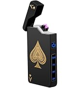 LcFun Electric Lighter Rechargeable USB, Dual Arc Plasma Lighter, Windproof Flameless Electronic ...