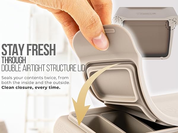 Firgi silicone baby food freezer tray with double airtight structure lid