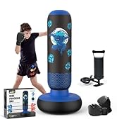 Sunikko X Tall Punching Bag for Kids, Larger 66 Inch Inflatable Stable Boxing Bag for Teens, Ninj...