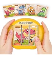 Fullware Rotating Puzzle for Kids 3 4 5 6 7 8 Year Old, 4 Puzzles in 1, Toddlers Travel, Car, Air...