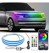 Jushope 71 Inches Car Hood LED Light Strips, Car Exterior Lights with Dreamcolor Chasing, Flexibl...