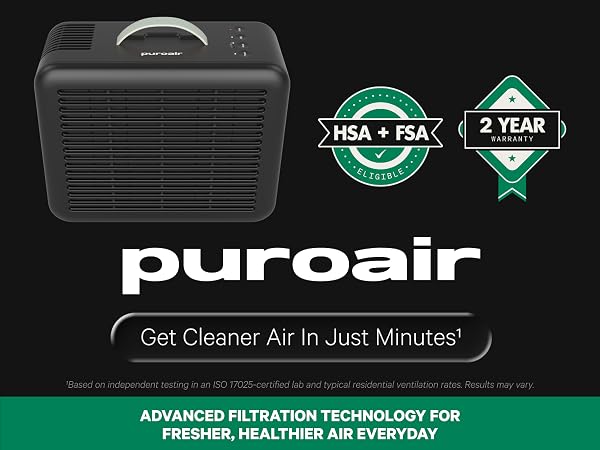 PuroAir Air Purifier 100i Smart Air Purifier for Bedroom