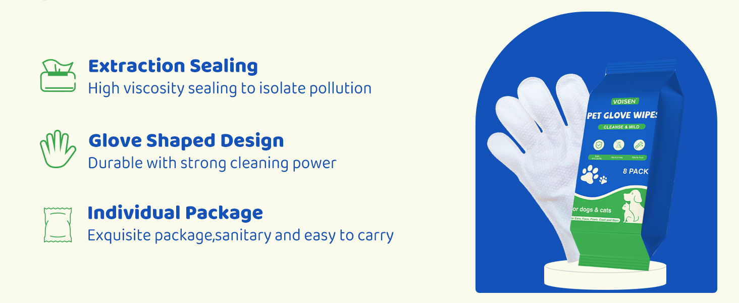 Pet Glove Wipes for Dogs