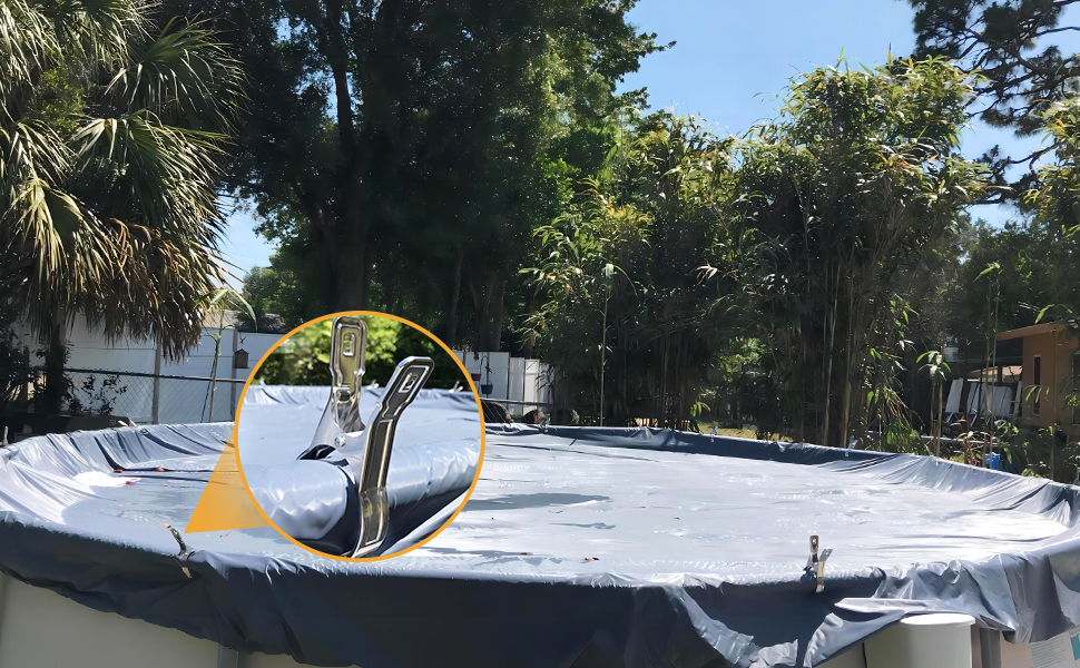 above ground pool cover clips