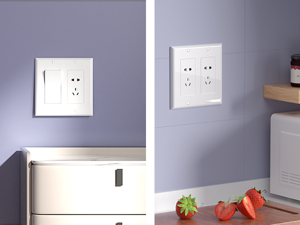 VCELINK 2 Gang Wall Plate for Light Switch or Receptacle Outlet Plates
