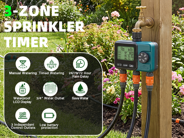 sprinkler timer for garden