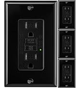 4 Pack-GFCI Outlet 15 Amp,Self-Test,Electrical Outlet with Thinner Design,WR Weather Resistant GF...