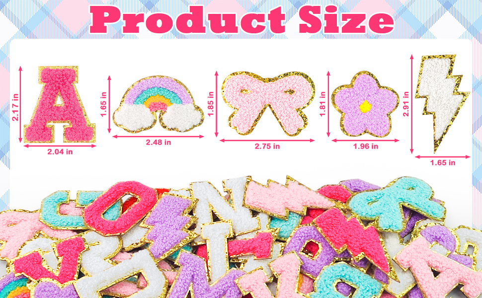 chenille letter patches