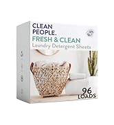 Clean People Ultra Concentrated Laundry Detergent Sheets (Fresh Scent 96 Pack)