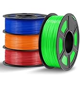 TECBEARS 4KG TPU Filament 1.75MM, TPU 3D Printer Filament Bundle, Flexible High Speed Filament, 4...