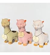 SPEALLOY Dynamic Alpaca Flower Planter Pot Succulent Pot Pack of 3,Tabletop Decorations and Gifts...