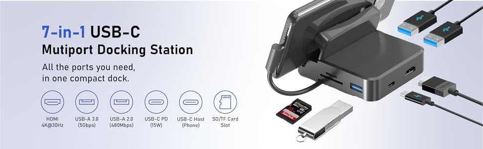 7-in-1 USB-C Mutiport Docking Station