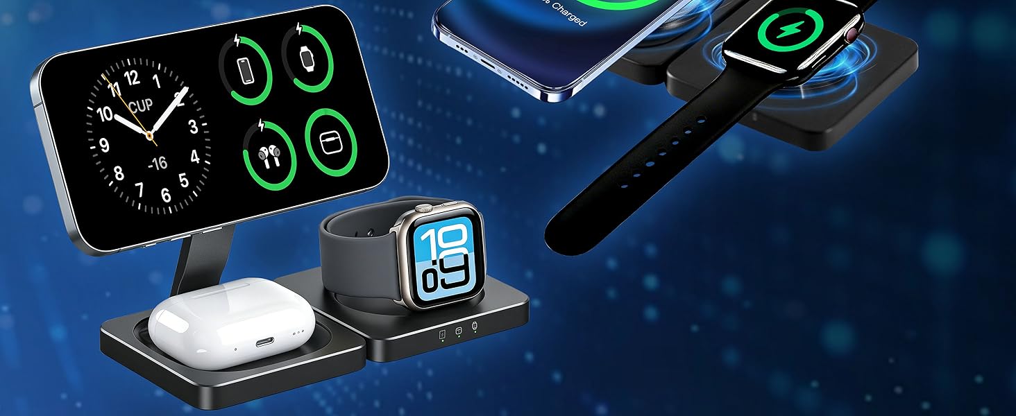 3-in-1 Magnetic Wireless Charging Station