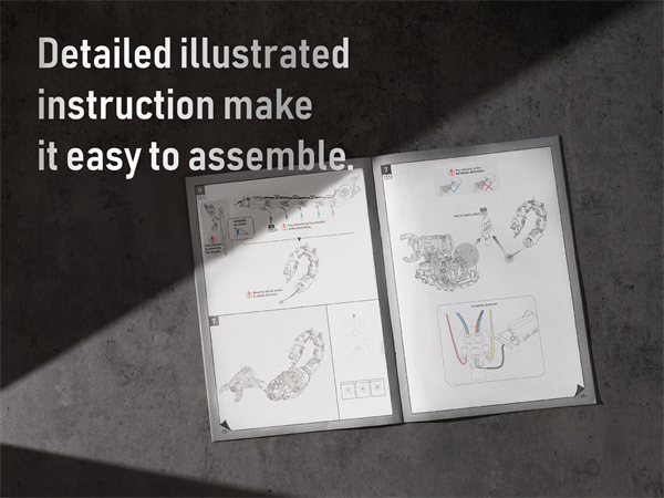 3 hours of assembly followed by instructions could build this matal puzzle more faster