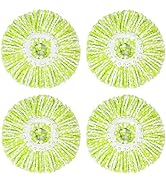 4 Pack Spin Mop Replacement Head for Hurrica, Mopnad, Cassabel and Other 360 Spin Mop Systems, Mi...