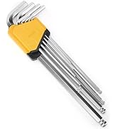 Fancytool Hex Key Set Extra Long Ball End Cr-V Garage – 9PCS Metric Allen Wrenches, Chrome Vanadi...