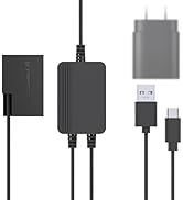 QUZOCDR-E18 DC Coupler USB C/A 2 in 1 Cable Replace ACK-E18 AC Power Adapter LP-E17Dummy Battery ...