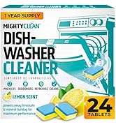 Dishwasher Cleaner And Deodorizer 24 Pack - 1 Year Supply Deep Clean Dishwasher Cleaner Tablets, ...